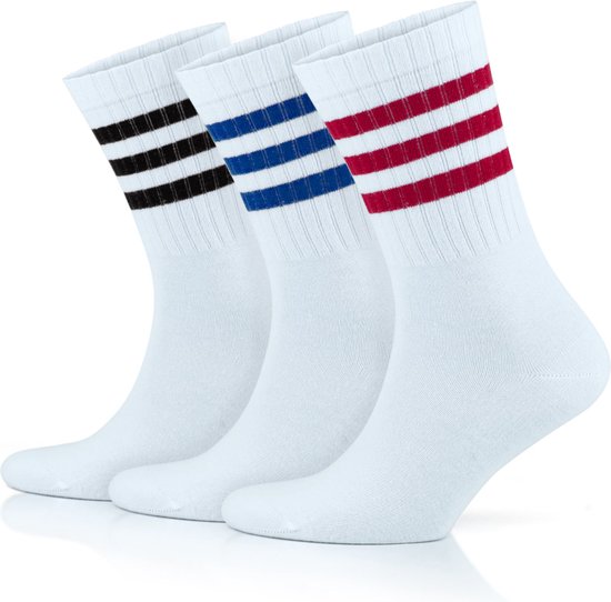 Atletische crew sokken | Sportsokken | Voetbalsokken | Tennis sokken | Basketbalsokken | Gym sokken | Comfortabele sokken | Unisex | 3 paar