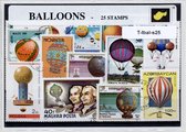 Luchtballonnen – Luxe postzegel pakket (A6 formaat) : collectie van 25 verschillende postzegels van luchtballonnen – kan als ansichtkaart in een A6 envelop - authentiek cadeau - ka