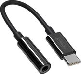 USB-C naar 3.5 mm audio jack adapter - zwart - geschikt voor Samsung/Xiaomi/Oppo/Huawei/OnePlus