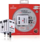 Skross SKR1302320 Reisadapter Wereld Usb Geaard