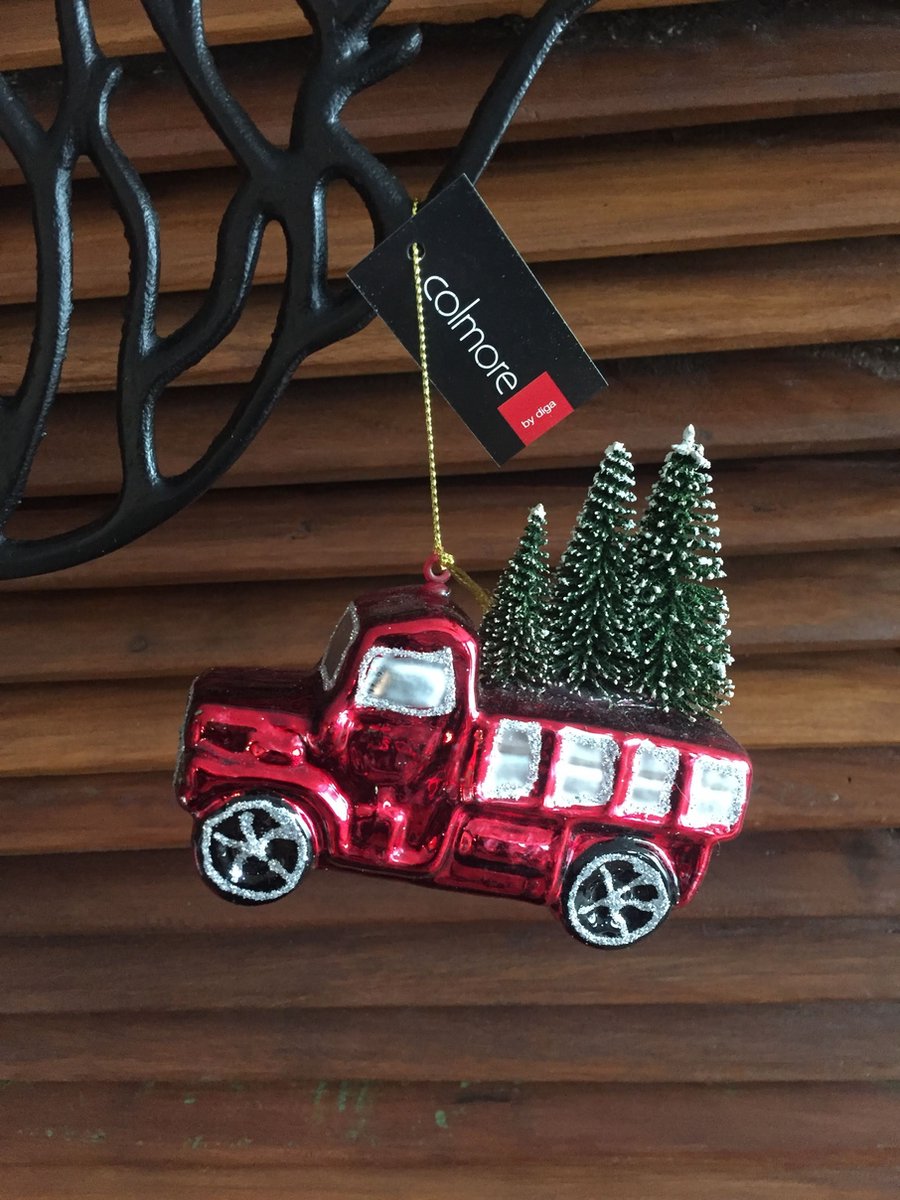 Diga Colmore kersthanger Auto rood - 2 stuks