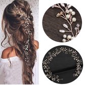 Haarsieraad bruid - Hair elegance gold - Haaraccessoire - Versierd met Kristallen en parels - Haarversiering -  Bruid - Bruidsmeid - Bruidsmeisje - Prinsessen haarversiering