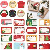 Kerst Stickers - Cadeauversiering - Cadeaulabels - Kado naam tags - Etiketten Kerstmis - 54 stuks