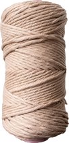 Macramé koord - Lichtbruin - 5mm dik - 95 meter - 600 gram - Touw