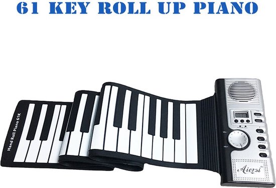 61 toetsen – oprolbare MIDI flexibele elektronische piano – siliconen – draagbaar opvouwbaar – Soft Finger Keyboard Muziekinstrumenten