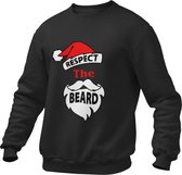 Kerst Trui Heren -Respect the Beard - Trui - Kerst - Christmass - Grappig - Funny