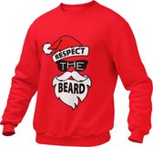 Kerst Trui Heren -Respect the Beard - Trui - Kerst - Christmass - Grappig - Funny