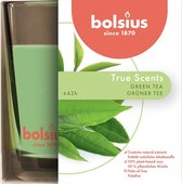 Bolsius geurglas groene thee - green tea geurkaars 95/95 (43 uur) True Scents