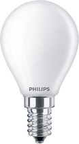 Philips Corepro LEDluster E14 Kogel Mat 4.3W 470lm - 827 Zeer Warm Wit | Vervangt 40W.