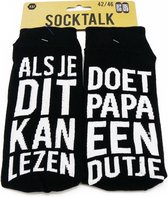 Doodadeals® Socktalk - Als je dit kan lezen doet papa een dutje sokken - Maat 42 / 46 - Cadeau - Kerst - Sinterklaas - Vaderdag