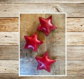 DyLeatherDesign- Kerst- 100% Runderleer- Kerstversiering- Kersthanger leer- Kerstster- Rood