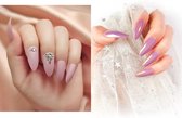 2 pakken luxe french plaknagels - 48 stuks - nepnagels - french nagels - nagels - mooie plaknagels - plak nagels - nep nagels - nagellijm - lange nepnagels - false nails - nail sti