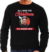 Kim Jong-un All I want for Christmas foute Kerst trui - zwart - heren - Kerst sweater / Kerst outfit L