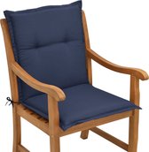 Beautissu Cushion Loft NL 100 x 50 x 6 cm – Coussin Blauw – Coussin d'assise Chaise de Jardin