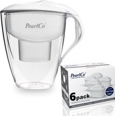 PearlCo Astra+ - Waterfilter met 6 Filterpatronen - 6+1 Pack - Compatible met Brita
