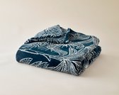 Plaids Cocooning - fleece deken - plaid - Les Classiques Jungle - Groen - Superzachte fleece - 200 cm X 150 cm