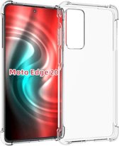 Motorola Edge 20 Hoesje - MobyDefend Transparante Shockproof TPU Gelcase - Verstevigde Hoeken - Volledig Doorzichtig - GSM Hoesje - Telefoonhoesje Geschikt Voor Motorola Edge 20