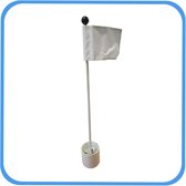 Professionele putting green vlag- Golf vlag voor eigen tuin - Effen - Wit