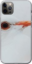 Geschikt voor iPhone 12 Pro Max hoesje - Close-up van een witte duif - Siliconen Telefoonhoesje