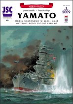 bouwplaat, modelbouw in karton,  Yamato, Japans slagschip, schaal 1/400