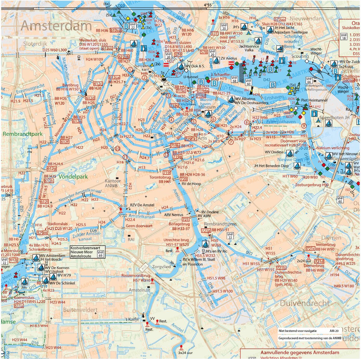 Kaartkussen incl vulling 50x50cm amsterdam
