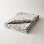 Plaids Cocooning - fleece deken - plaid - Café Métalliques  - Beige - Superzachte fleece - 200 cm x 150 cm