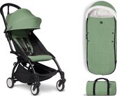 Babyzen YOYO² buggy 6+ met voetenzak - peppermint met zwart frame