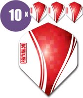 ABC Darts - Dart Flights Pentathlon Wave Rood - 8 sets (24 stuks)