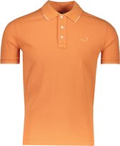 Jacob Cohën Polo Oranje Oranje Getailleerd - Maat 3XL - Heren - Lente/Zomer Collectie - Katoen;Elastaan