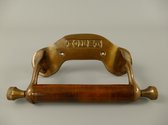 MadDeco - Toiletrolhouder - antiek gemaakt ijzer met houten rolhouder