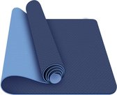 ODIF Yoga Mat - Fitness Mat - Sportmat - Yogamat - Duurzaam - Anti slip - 6 MM dik - Blauw