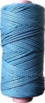 Katoen macramé touw - Macramé koord - Koningsblauw - 3mm dik - 140 meter - 600 gram