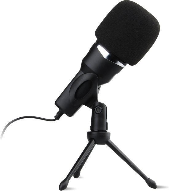 Vivid Green USB Microfoon met standaard - Gaming - Podcast - Voor Pc en...