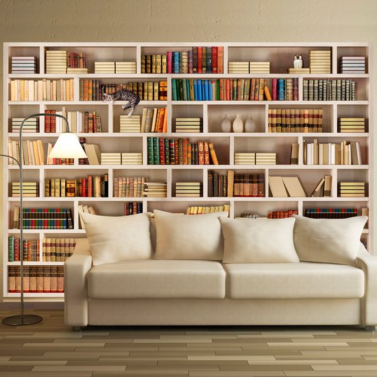 Papier fotobehang autocollant - Bibliothèque, 8 formats, impression premium