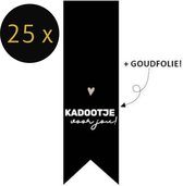 Cadeausticker Kadootje voor jou - 25 stuks - Traktatiesticker - Wensetiket - Sluitstickers