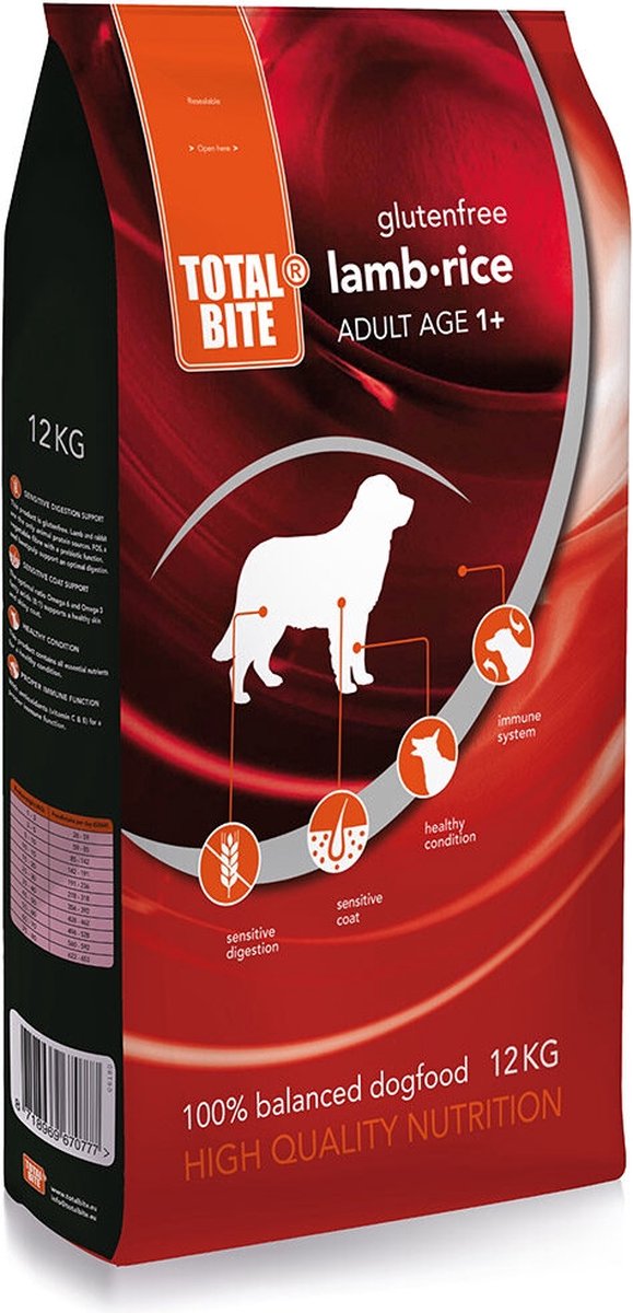 Total Bite Total Bite lamb & rice Glutenvrij 12kg