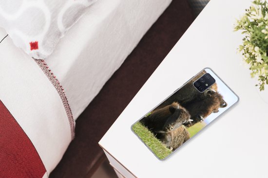 Coque Samsung Galaxy A51 5G - Buffle - Herbe - Veau - Coque de téléphone en Siliconen