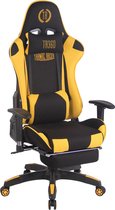 CLP Turbo Bureaustoel - Met voetsteun zwart/geel Stof