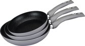 Chef's Home - Koekenpannenset set 3 stuks 20/24/28 cm Silver