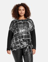 SAMOON Dames Longsleeve met geknoopt detail