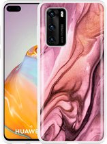 Huawei P40 Hoesje Dromerig Marmer Designed by Cazy