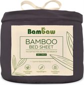 Bamboe Hoeslaken | 2-Persoons Eco Hoeslaken 150cm bij 200cm | Houtskool | Luxe Bamboe Beddengoed | Hypoallergeen Hoeslaken | Puur Bamboe Viscose Rayon Hoeslaken | Ultra-ademende St
