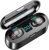 Draadloze oordopjes - Bluetooth oordopjes - Met oplaadbare case - Waterproef - Zwart