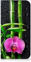 Hoesje Geschikt voor iPhone 13 Pro Wallet Bookcase Orchidee