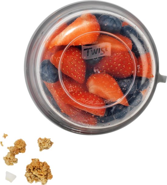 Lock&Lock Yoghurtbeker - Yoghurt beker to go - Muesli beker to go - Lunchbeker - Salade to go - Saladebox - Meeneem - Lekvrij - Large - 760 ml + 310 ml - Wit - LocknLock