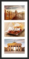 Collagelijst Zwart met passepartout - 3x 13x18 foto's