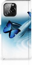 GSM Hoesje iPhone 13 Pro Max Telefoonhoesje Portemonnee Vlinders