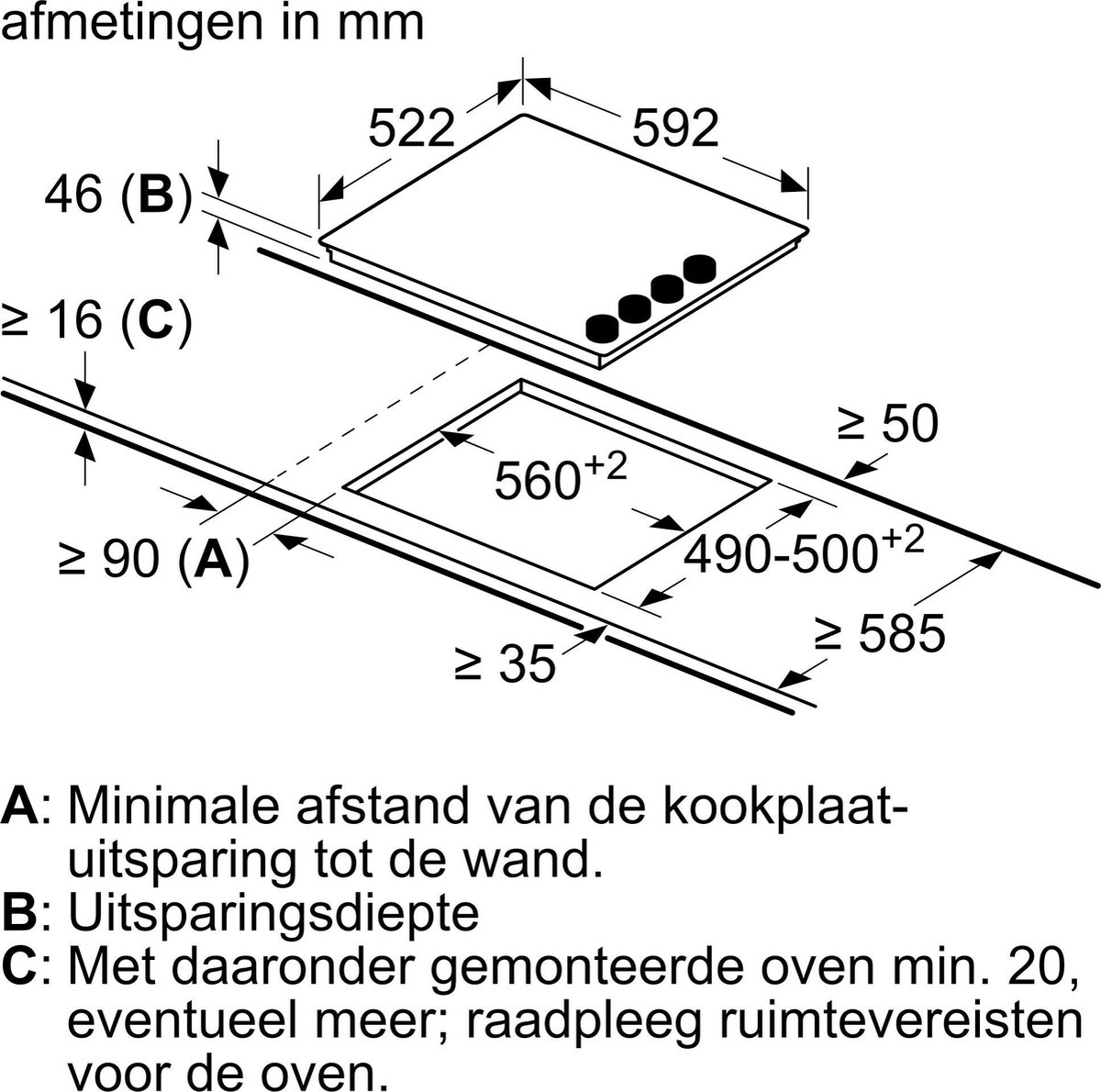 Bosch PKE611CA3E - Serie 2 - Keramische kookplaat