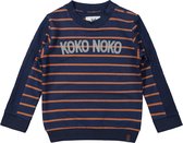 Koko Noko - Jongens - Camel gestreepte sweater - maat 140