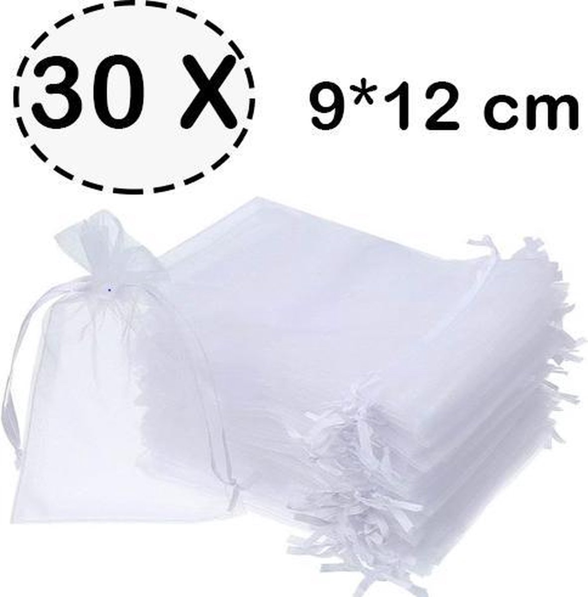 Organza zakjes roze 7,5 x 10 cm (50 stuks